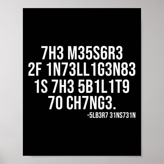 Poster The Measure Of Intelligence Coded Motivational Sci (Frente)