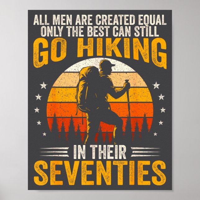Poster The Men Still Go Hiking In Their Seventies Funny H (Frente)