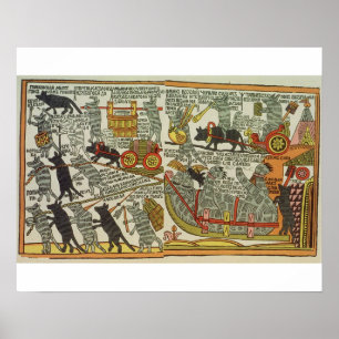 Poster The Mice Bury the Cat, Russian, late 18th century