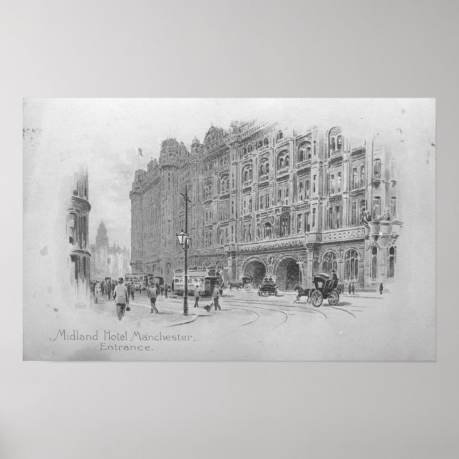 Pôster The Midland Hotel, Manchester, c.1910 (Frente)