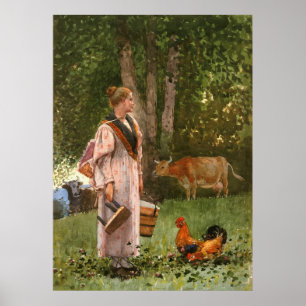Pôster The Milk Maid, de Winslow Homer