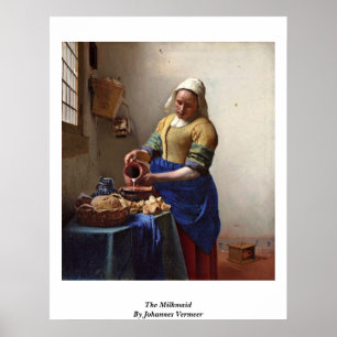 Pôster The Milkmaid. By Johannes Vermeer