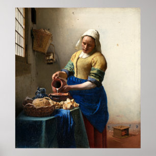 Poster The Milkmaid, Jan Vermeer