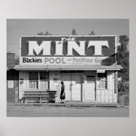 Poster The Mint Pool Hall, 1940