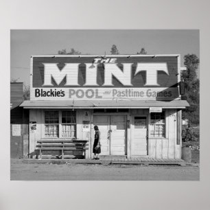 Poster The Mint Pool Hall, 1940