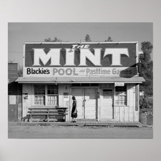 Poster The Mint Pool Hall, 1940