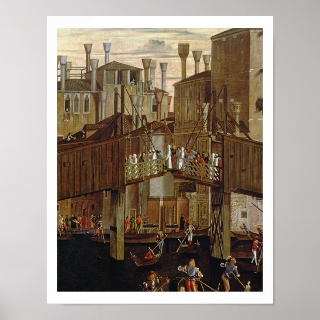 Pôster The Miracle of the Relic of the Holy Cross, detail (Frente)