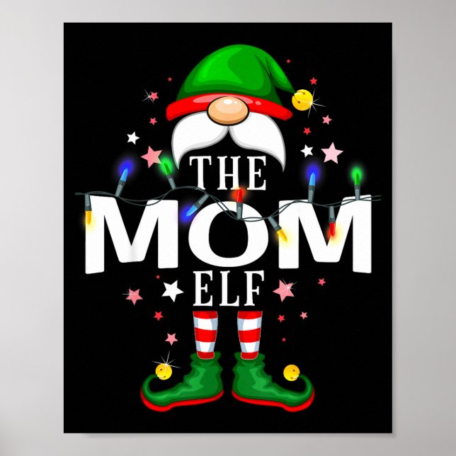 Poster The Mom Elf Christmas Family Pajama Party  (Frente)