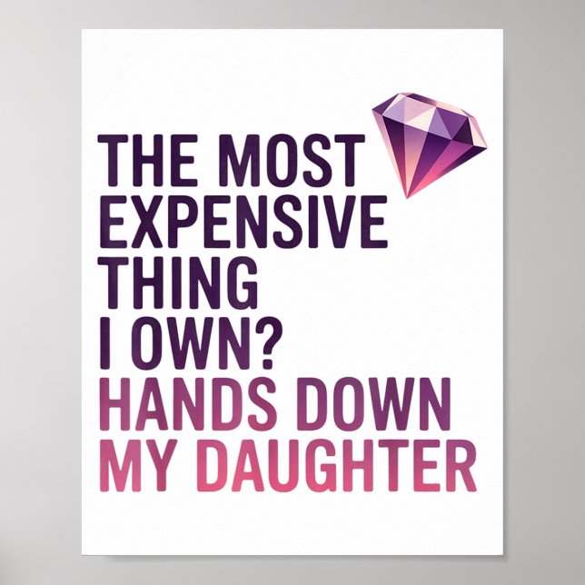 Poster The Most Expensive Thing I Own_ Hands Down My Daug (Frente)