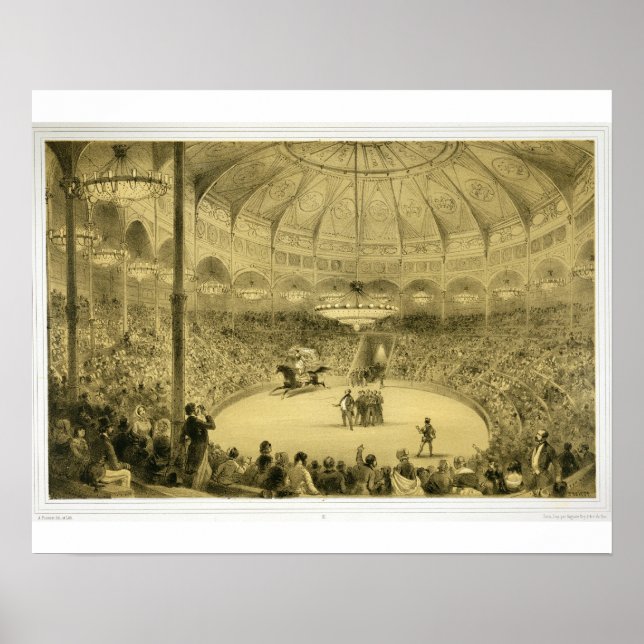 Pôster The National Circus, published by Auguste Bry (lit (Frente)