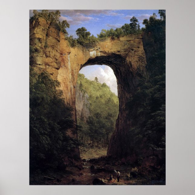 Pôster The Natural Bridge, Virginia by Frederick  Church (Frente)