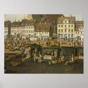 Pôster The New Market in Berlin with the Marienkirche