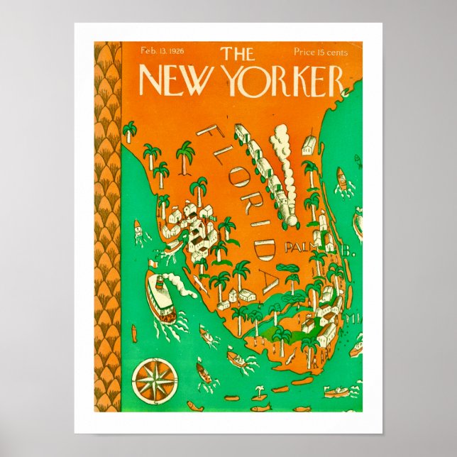 Poster The New Yorker - Florida 12x16 Print (Frente)