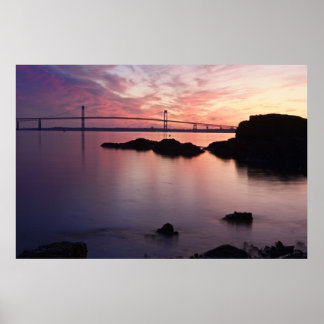 Poster The Newport (Pell) Bridge at Twilight