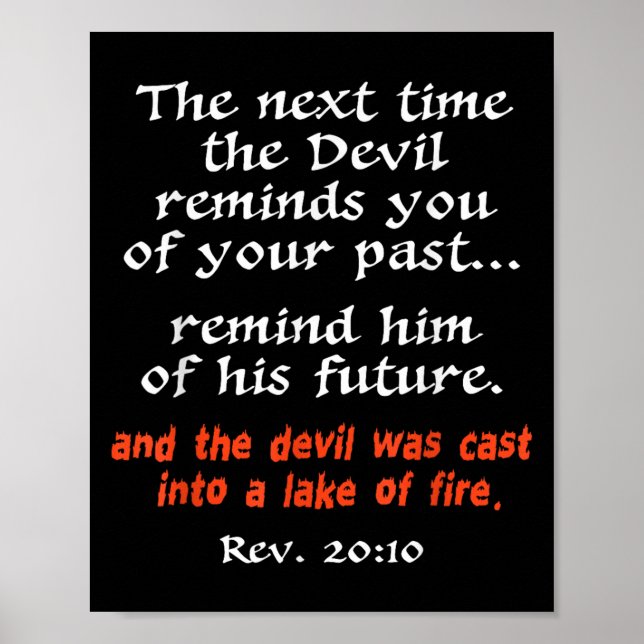 Poster The Next Time The Devil Reminds You Of Your Past  (Frente)