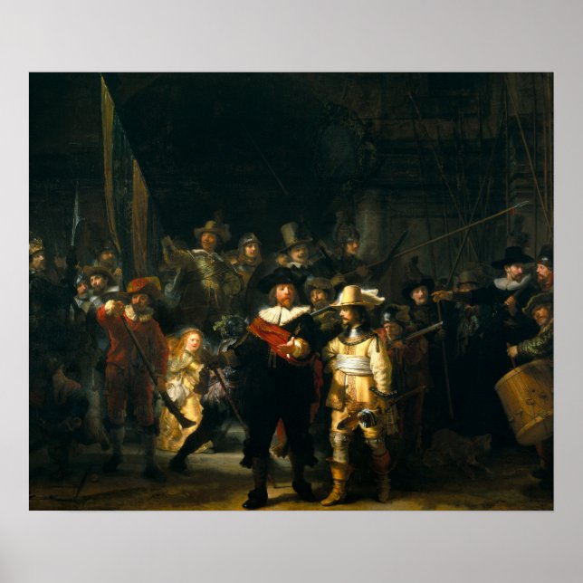 Pôster The Night Watch - Rembrandt (Frente)