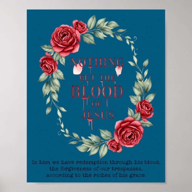 Poster The Nothing But Blood Jesus Christian (Frente)