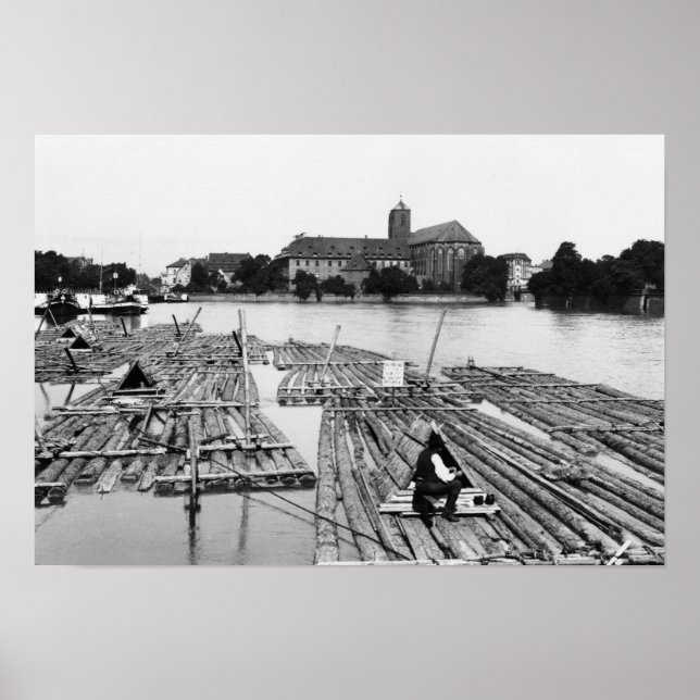 Pôster The Oder at Breslau Polônia, c.1910 (Frente)