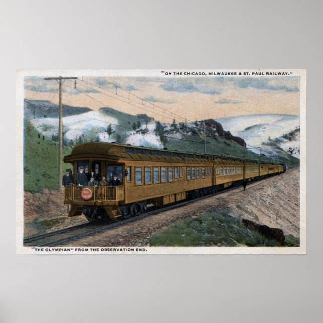 Pôster "The Olympian" Chicago, Milwaukee, & St. Paul (Frente)