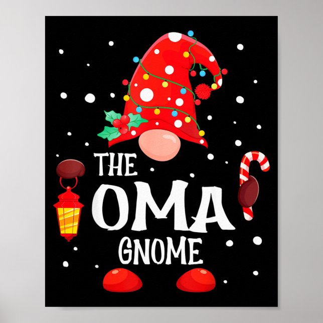 Poster The Oma Gnome Matching Family Christmas Gnome Paja (Frente)