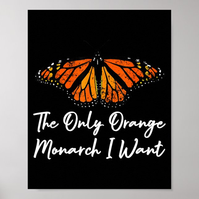 Poster The Only Orange Monarch Elegant Butterfly Nature L (Frente)