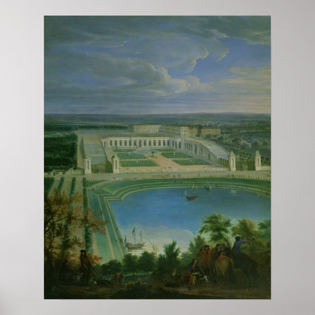 Poster The Orangery and the Chateau at Versailles, 1696 (Frente)