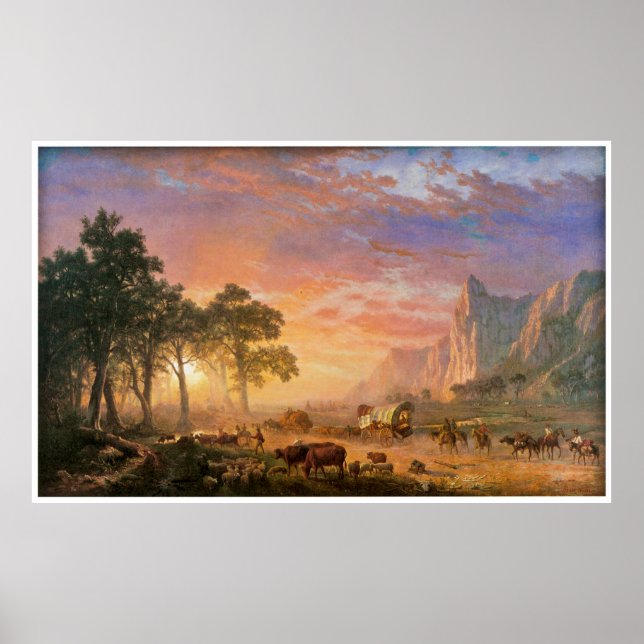 Poster The Oregon Trail por Albert Bierstadt 1869 (Frente)