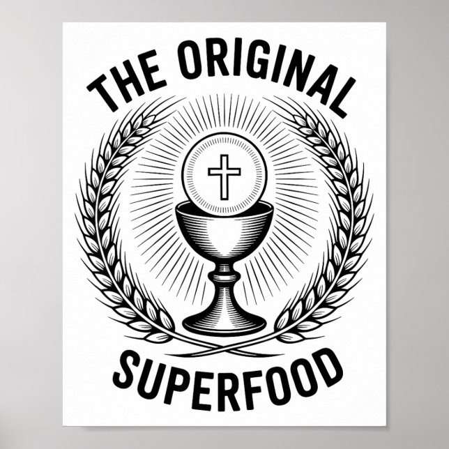 Poster The Original Superfood Eucharist Catholic M  (Frente)