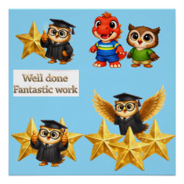 Pôster The owl star series collection well done achieveme
