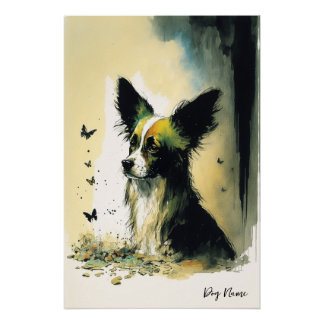 Pôster The Papillon Dog - Composition 001