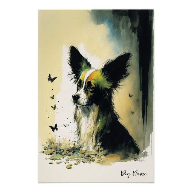 Pôster The Papillon Dog - Composition 001 (Frente)
