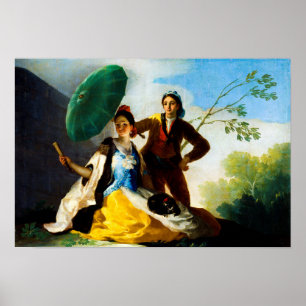 Poster The Parasol by Francisco de Goya