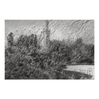 Pôster The Peace Palace – Graphite Landscape Elegance