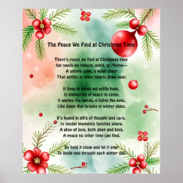 Poster The Peace We Find at Christmas Time