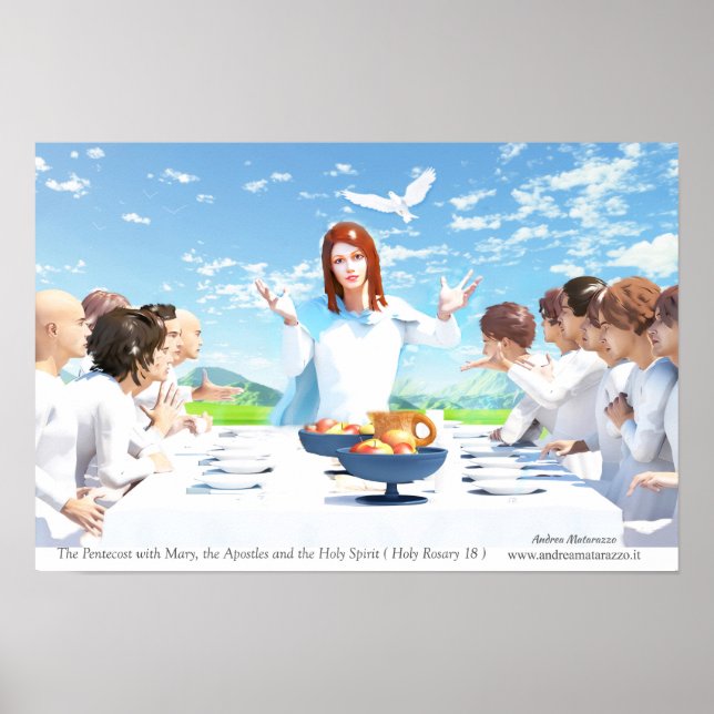 Poster The Pentecost - Mary, Apostles and the Holy Spirit (Frente)