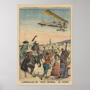 Poster The 'Petit Journal' airplane flying over