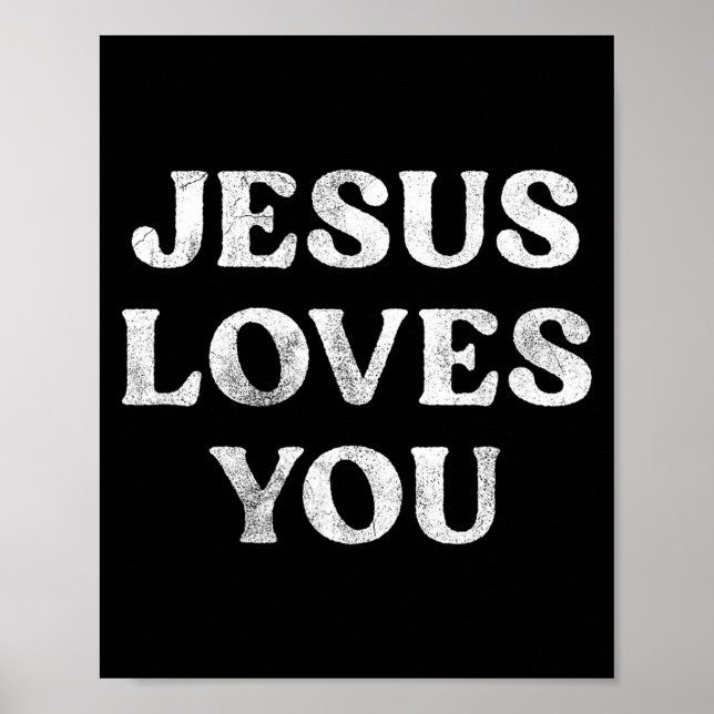 Poster The Phrase Jesus Loves You On A  (Frente)