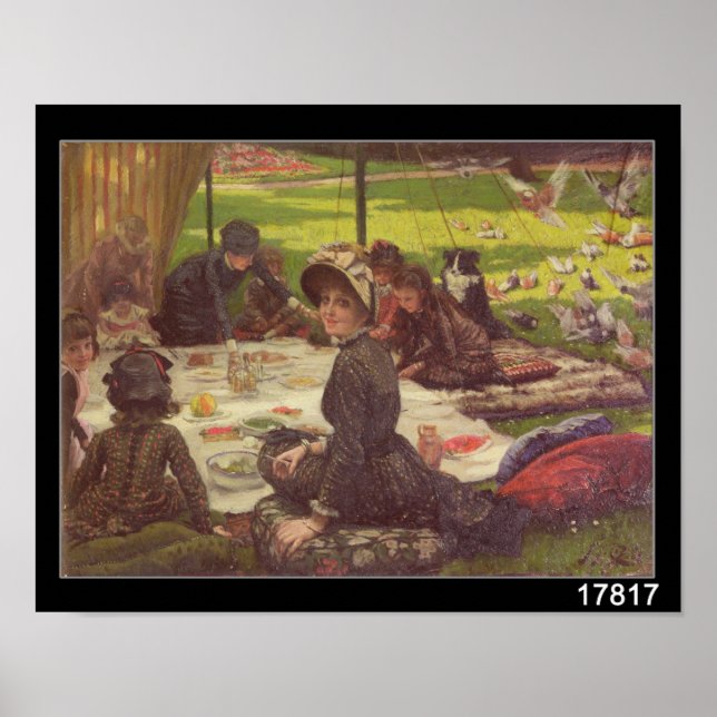 Pôster The Picnic , c.1881-2 (Frente)