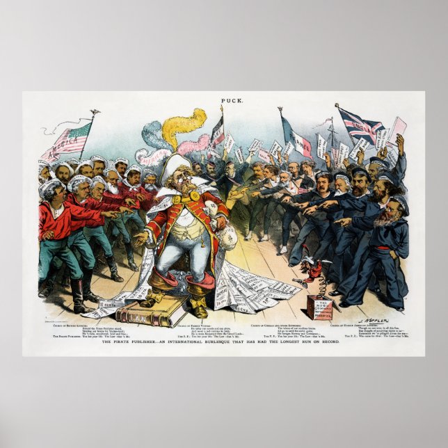 Pôster The Pirate Publisher Center em Puck 1886 (Frente)