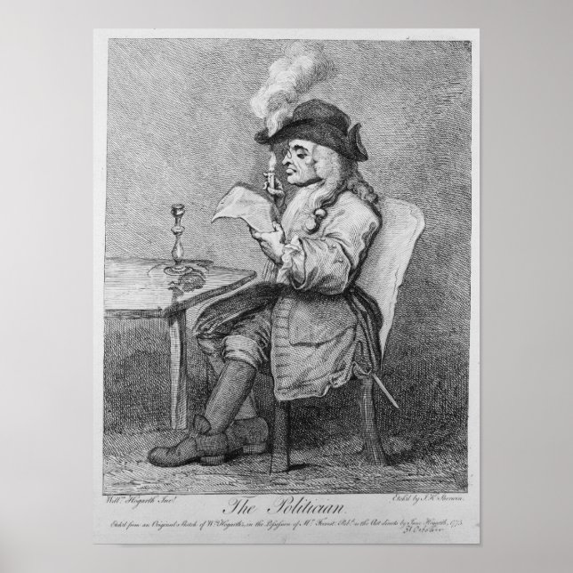 Pôster The Politician, etched by John Keyse Sherwin (Frente)