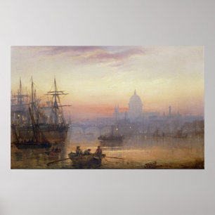 Pôster The Pool of London at Sundown, 1876