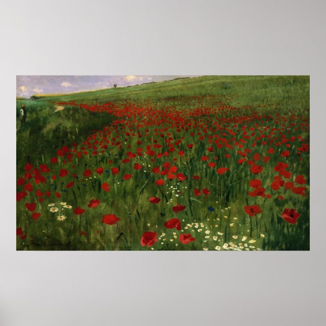 Poster The Poppy Field, 1896 (Frente)