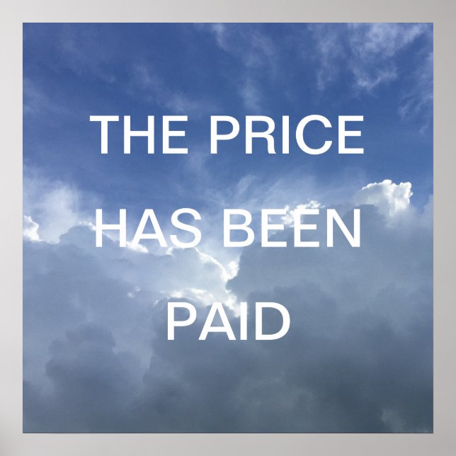 Poster The Price Has Been Paid Inspirational Christian (Frente)