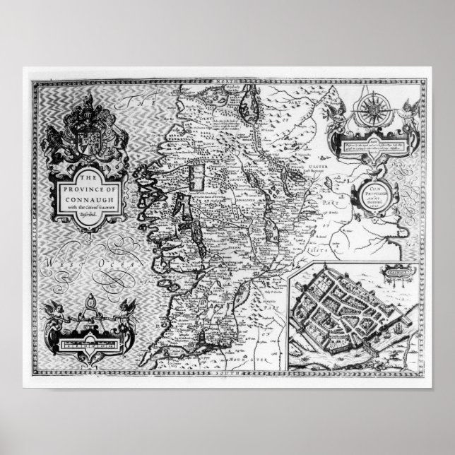Poster The Province of Connaught with the City of (Frente)
