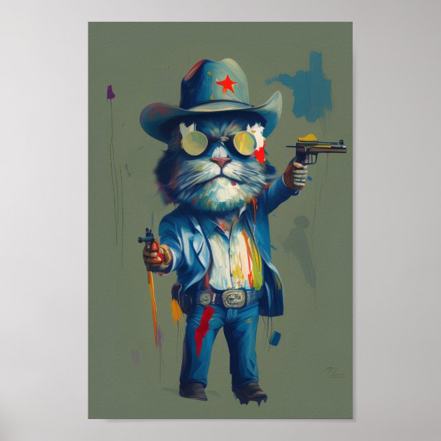 Poster The Purrfect Sheriff: Meowdy, Cowboy Cat Sheriff  (Frente)