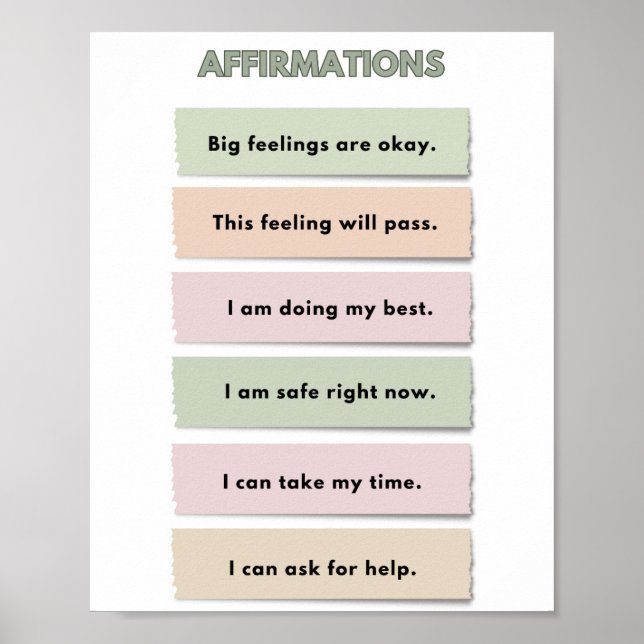 Poster The Quiet Grove Calming Corner Affirmations (Frente)