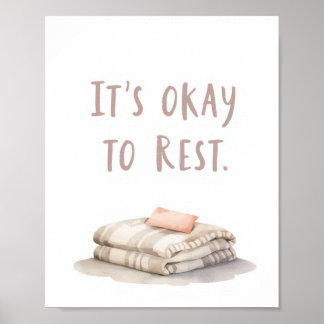 Poster The Quiet Grove “It’s Okay to Rest” Affirmation
