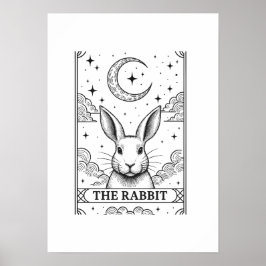 Poster The Rabbit | Mystical Moon Tarot Card Illustration