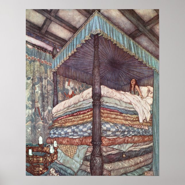 Pôster The Real Princess by Edmund Dulac (Frente)