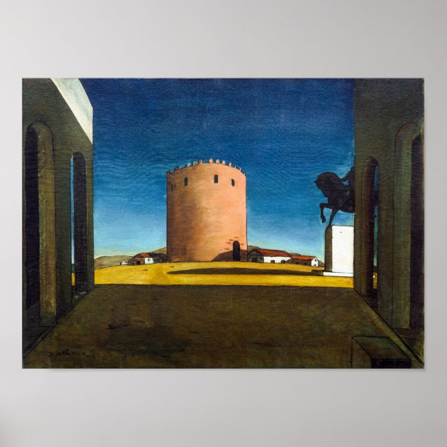 Poster The Red Tower | Giorgio de Chirico |  (Frente)